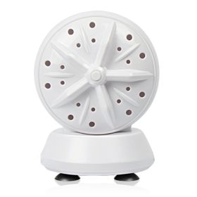 Portable Travel Washing Machine High-Power Mini Laundry Machine Double-Turbine Waving Washer 24W(Automatic Cycle Cleaning Version/ 4-Speed Adjustable