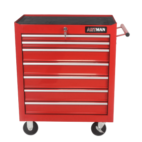 7 DRAWERS MULTIFUNCTIONAL TOOL CART WITH WHEELS-RED