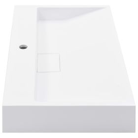 vidaXL Wash Basin 80x46x11 cm Mineral Cast/Marble Cast White