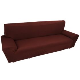 3 Seater Polyester Sofa Loveseat & Chair Cover Sofa Slipcover Couch Cover Brown