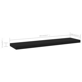 vidaXL Bookshelf Boards 4 pcs Black 40x10x1.5 cm Engineered Wood