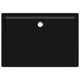 vidaXL Rectangular ABS Shower Base Tray Black 70x100 cm