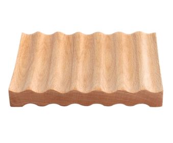 Wave Wooden Soap Dish Jewelry Holder Plate Bathroom Small Tray