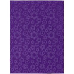 5' x 7' Purple Area Rug with Floral Flowers Pattern - Made in USA