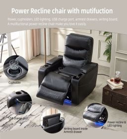 Power reclining chair Black color