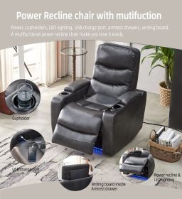 Power reclining chair Gray color