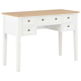 Writing Desk White 43.1"x17.7"x30.5" Wood