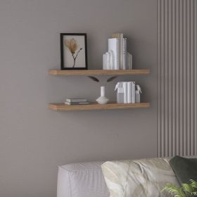 Ecco 31.5" Wide Floating Shelves Set of 2, Shelves for Wall Decor for Bedroom, Bathroom Storage Shelves, Book Shelves for Living Room