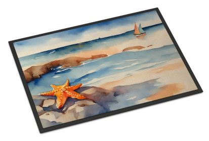 Starfish Doormat Front Door Mat Indoor Outdoor Rugs for Entryway, Non Slip Washable Low Pile, 24H X 36W