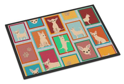 Lots of Chihuahua Doormat Front Door Mat Indoor Outdoor Rugs for Entryway, Non Slip Washable Low Pile, 24H X 36W