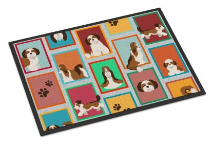 Lots of Shih Tzu Doormat Front Door Mat Indoor Outdoor Rugs for Entryway, Non Slip Washable Low Pile, 24H X 36W