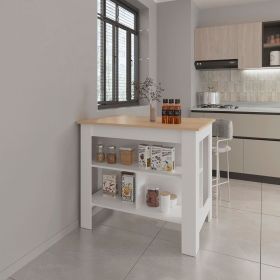 Kitchen Island Ada, Kitchen, Light Pine / White