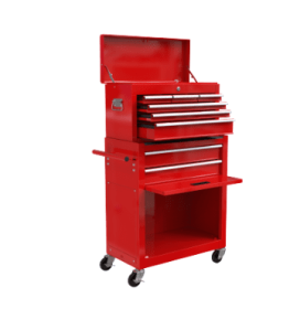 High Capacity Rolling Tool Chest With Wheels And Drawers, 8-Drawer Tool Storage Cabinet--RED