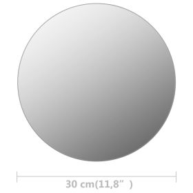 vidaXL Frameless Mirror Round 30 cm Glass (Option: as picture)