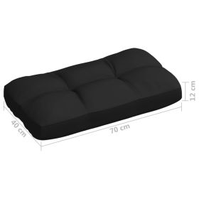 vidaXL Pallet Sofa Cushions 7 pcs Black (Option: as picture)