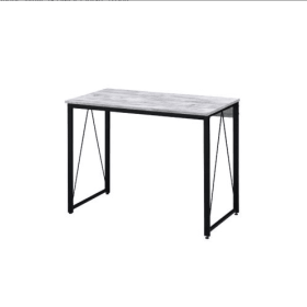 ACME Zaidin Writing Desk, Antique White Black Finish (Option: Antique White)