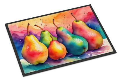 Colorful Pears Doormat Front Door Mat Indoor Outdoor Rugs for Entryway, Non Slip Washable Low Pile, 24H X 36W (Default: Default)